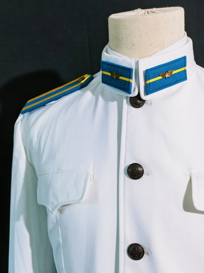Chinese Type 55 Naval Aviation Cadet White Tunic and Insignia Reproduction Set