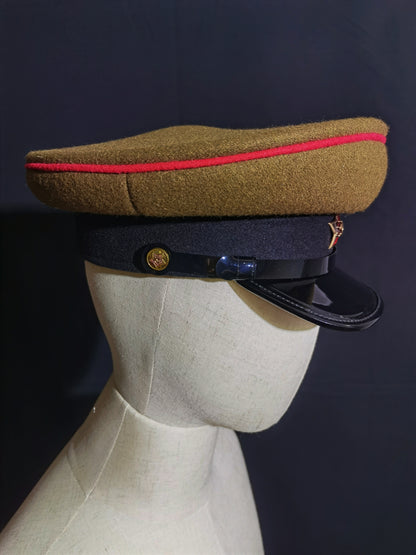 Soviet WWII Red Army Artillery Armored Forces Wool Peaked Cap Reproduction