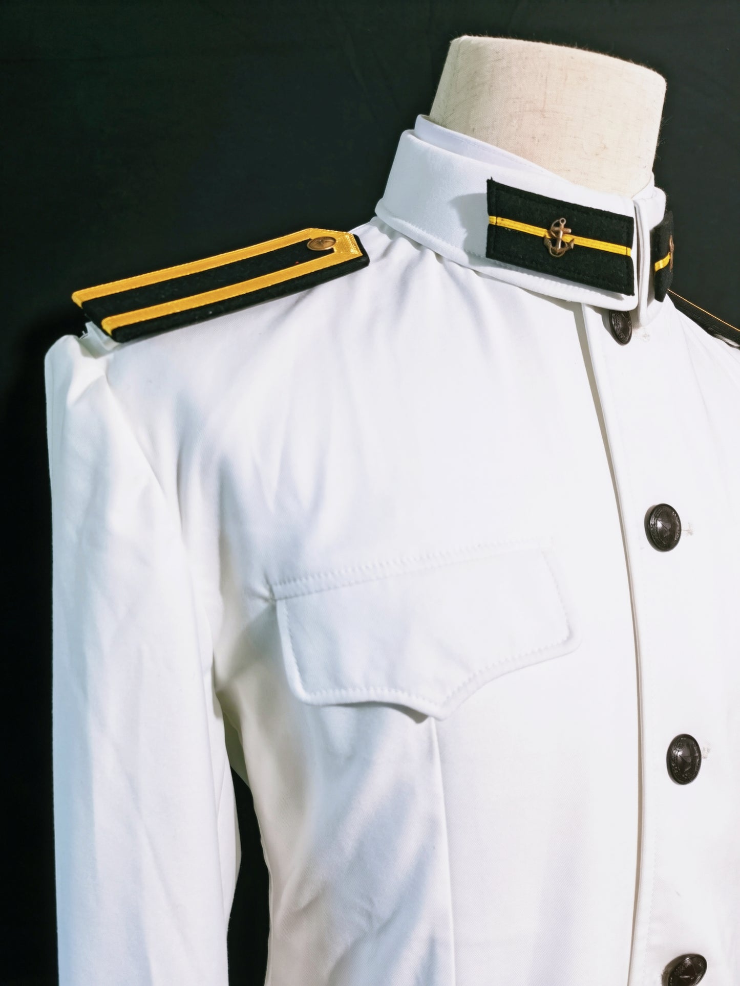 Chinese Type 55 Naval Cadet White Tunic and Insignia Reproduction Set