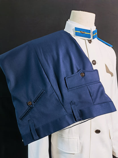 Chinese Type 55 Naval Aviation Cadet White Tunic and Navy Trousers Reproduction Uniform Set