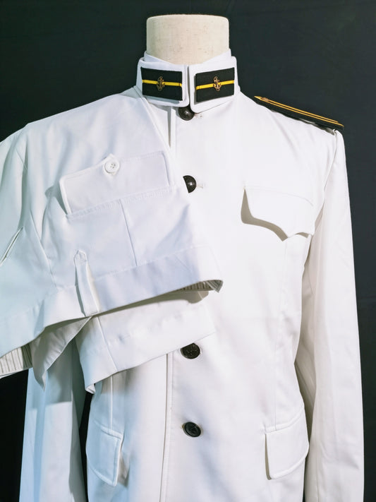 Chinese Type 55 Naval Cadet White Tunic and White Trousers Reproduction Uniform Set