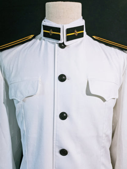 Chinese Type 55 Naval Cadet White Tunic and White Trousers Reproduction Uniform Set