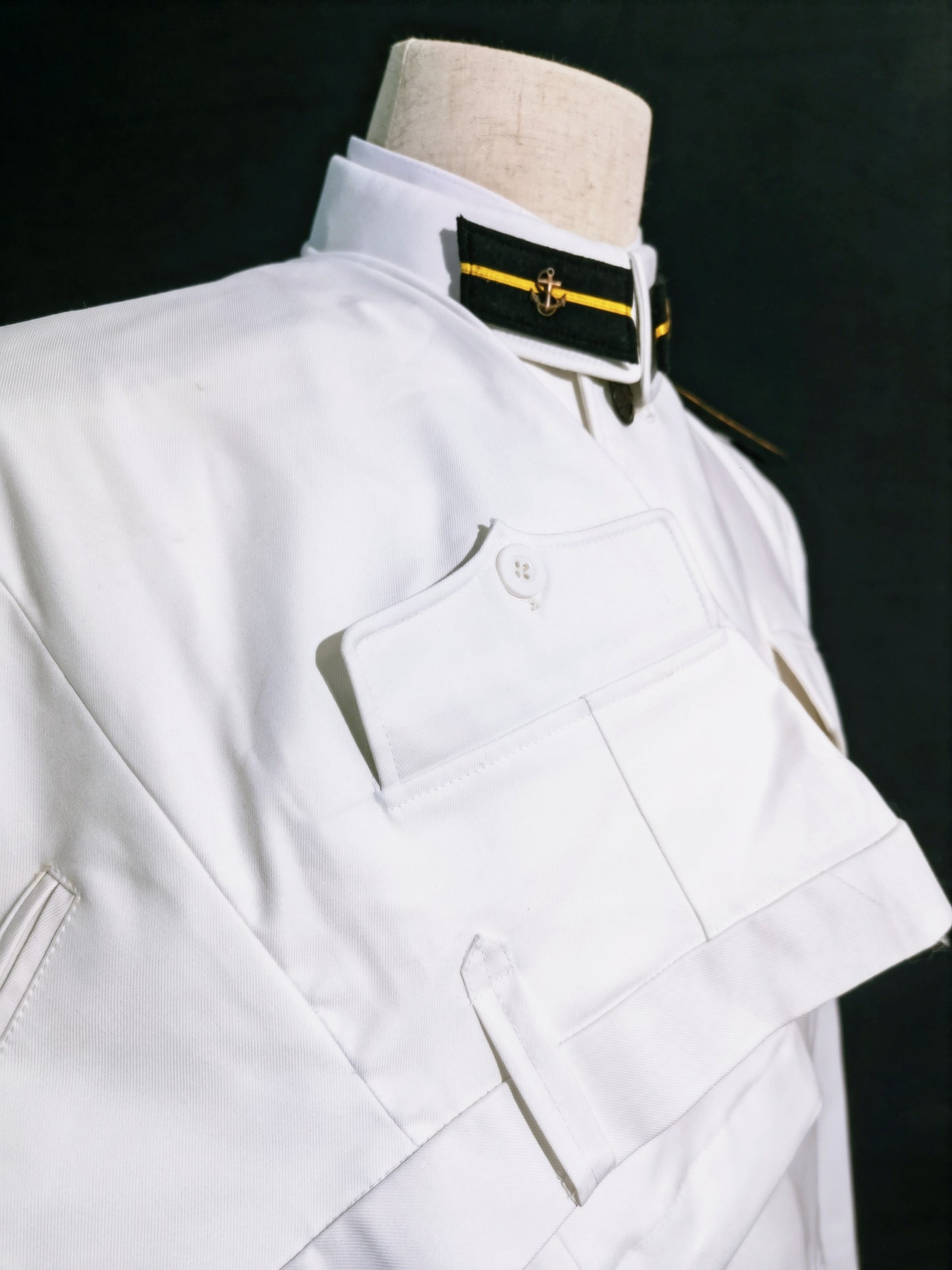 Chinese Type 55 Naval Cadet White Tunic and White Trousers Reproduction Uniform Set
