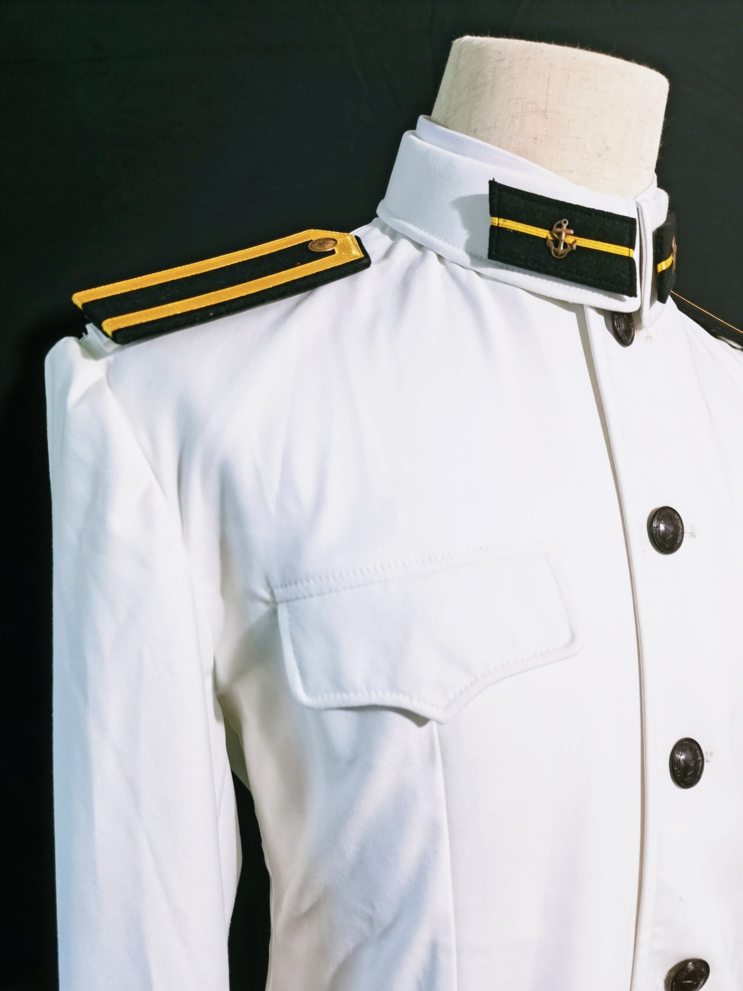 Chinese Type 55 Naval Cadet White Tunic and White Trousers Reproduction Uniform Set