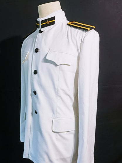 Chinese Type 55 Naval Cadet White Tunic and Navy Trousers Reproduction Uniform Set
