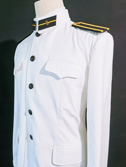 Chinese Type 55 Naval Cadet White Tunic and Navy Trousers Reproduction Uniform Set