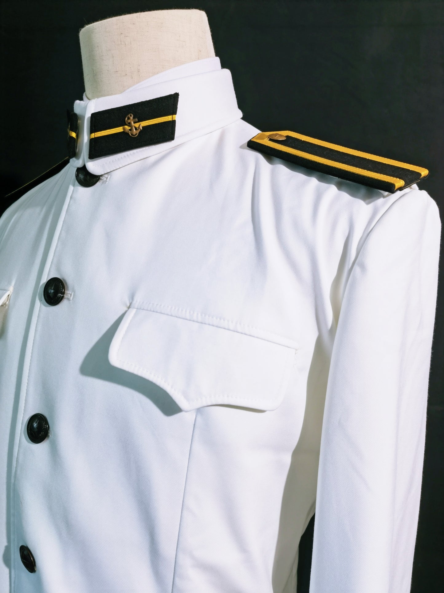 Chinese Type 55 Naval Cadet White Tunic and Navy Trousers Reproduction Uniform Set