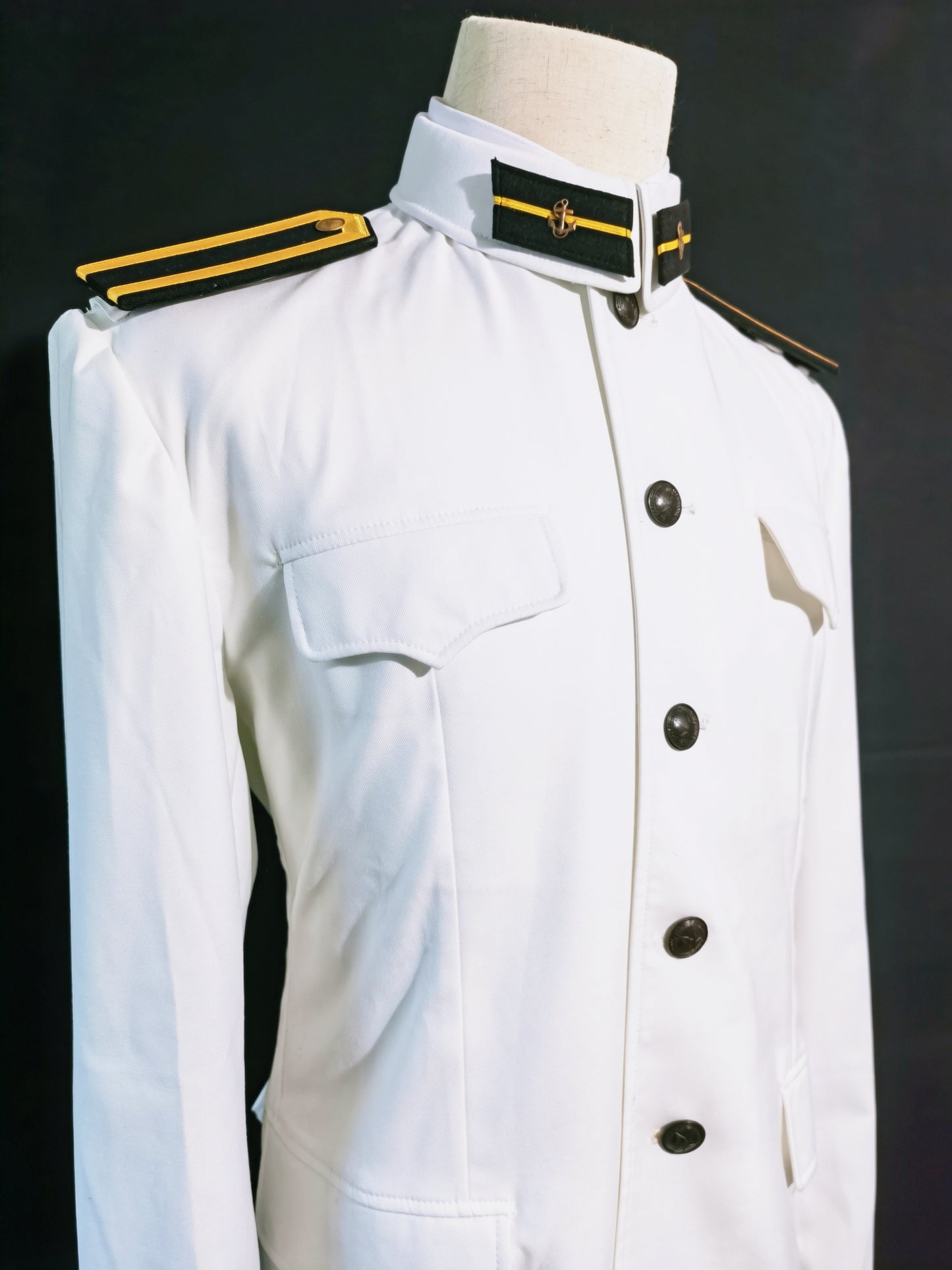 Chinese Type 55 Naval Cadet White Tunic and Navy Trousers Reproduction Uniform Set