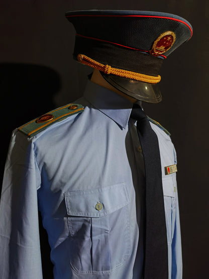 Original China Type 97 Industry and Commerce Summer Long Sleeve Shirt Uniform Set
