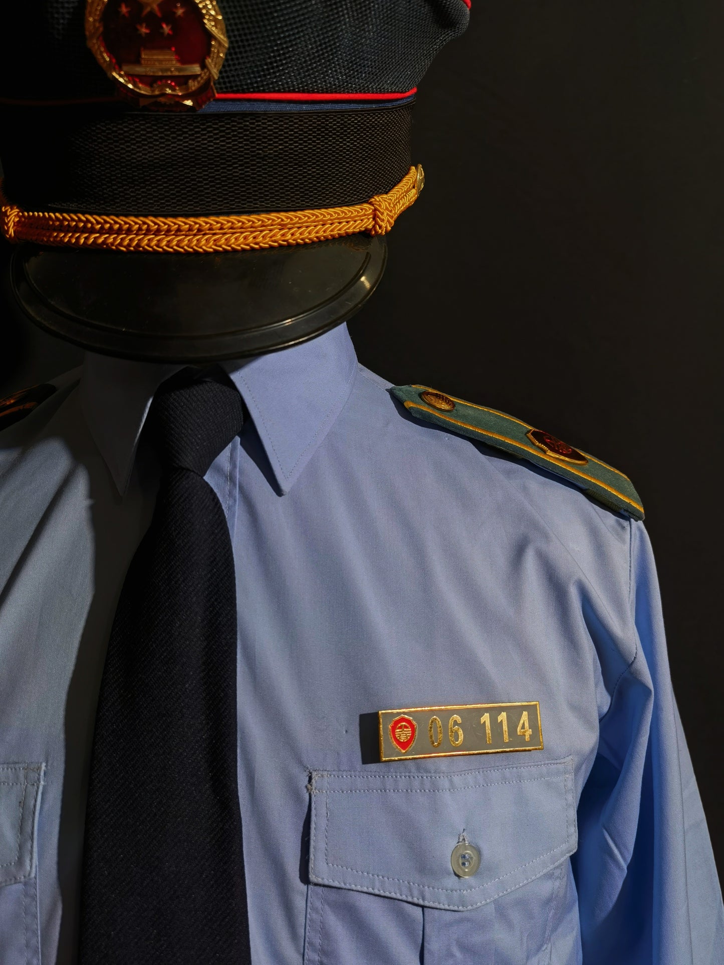 Original China Type 97 Industry and Commerce Summer Long Sleeve Shirt Uniform Set